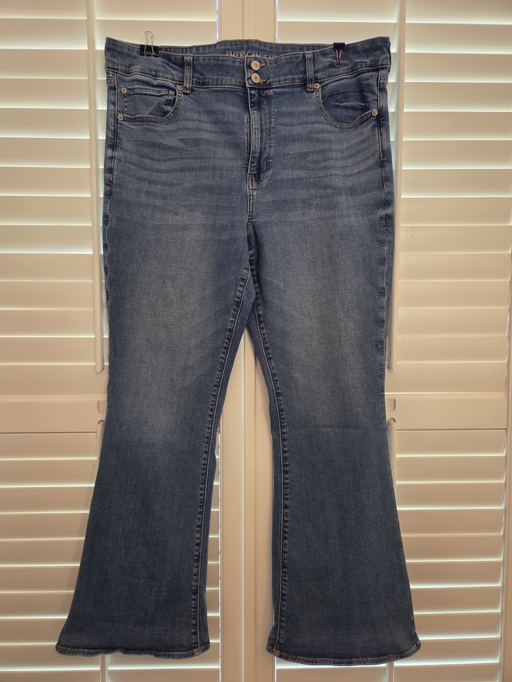 American Eagle Stretch Super High-Waisted Kick Boot Jeans – Women's Size 20